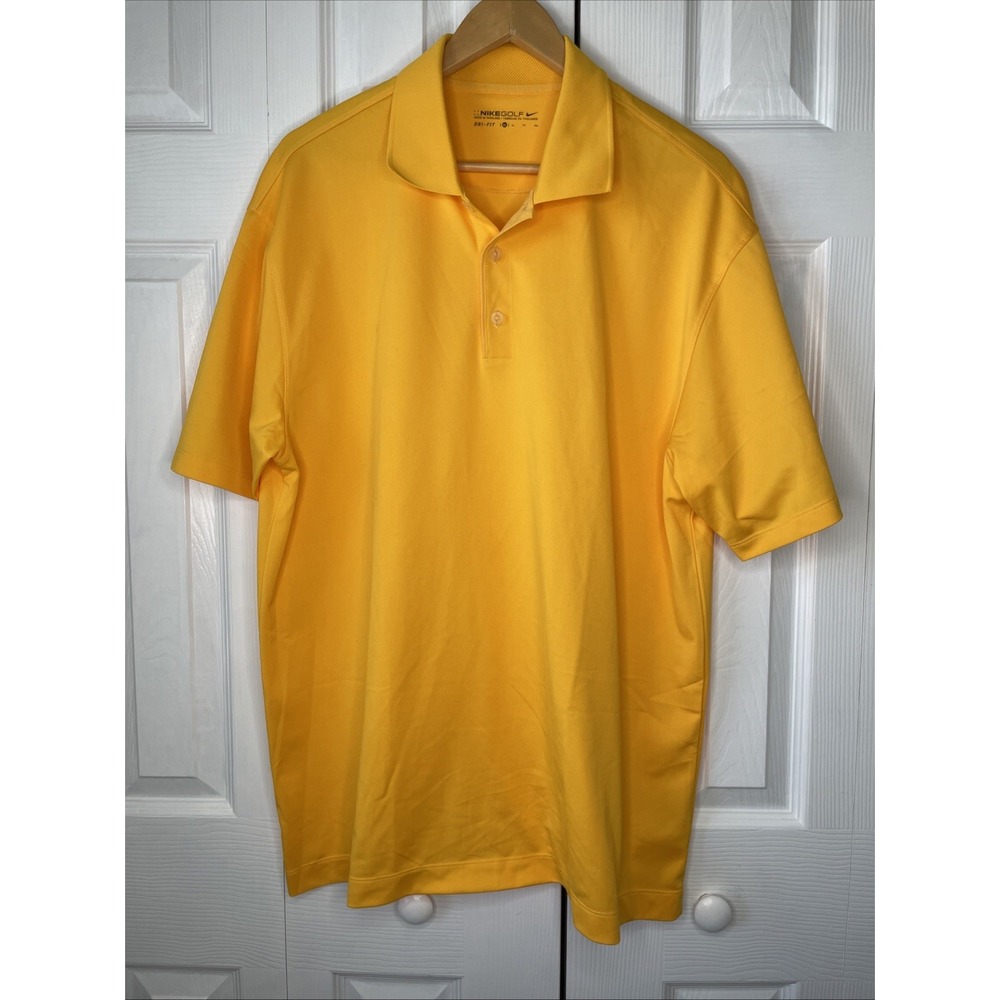 NIKE‎ GOLF Dri Fit polo style men's Yellow/orange Men's XL